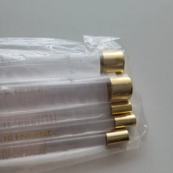 Vintage Mary Kay 5 Piece Clear Makeup Brush Set Travel Pouch SEALED - Picture 6 of 8